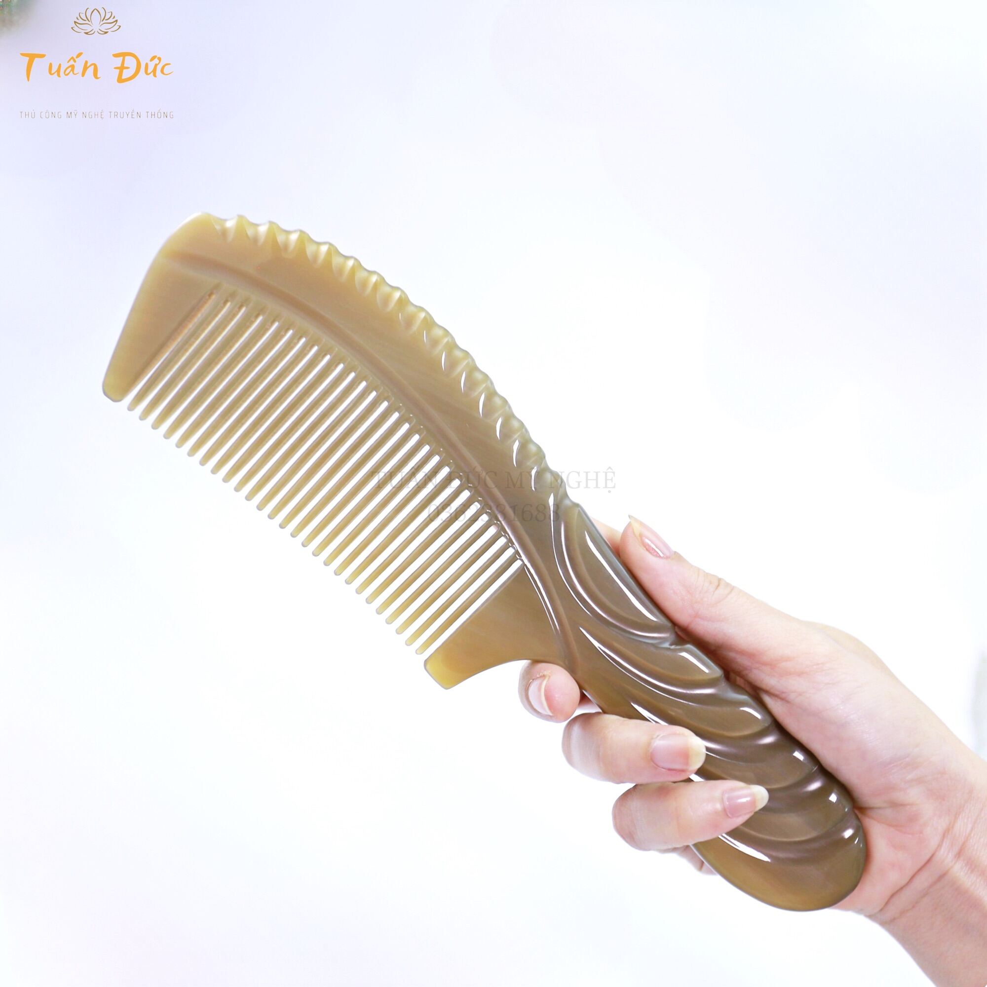 Lược sừng xuất Nhật size 23cm-siêu Vip- COH168-Tuấn Đức Mỹ Nghệ
