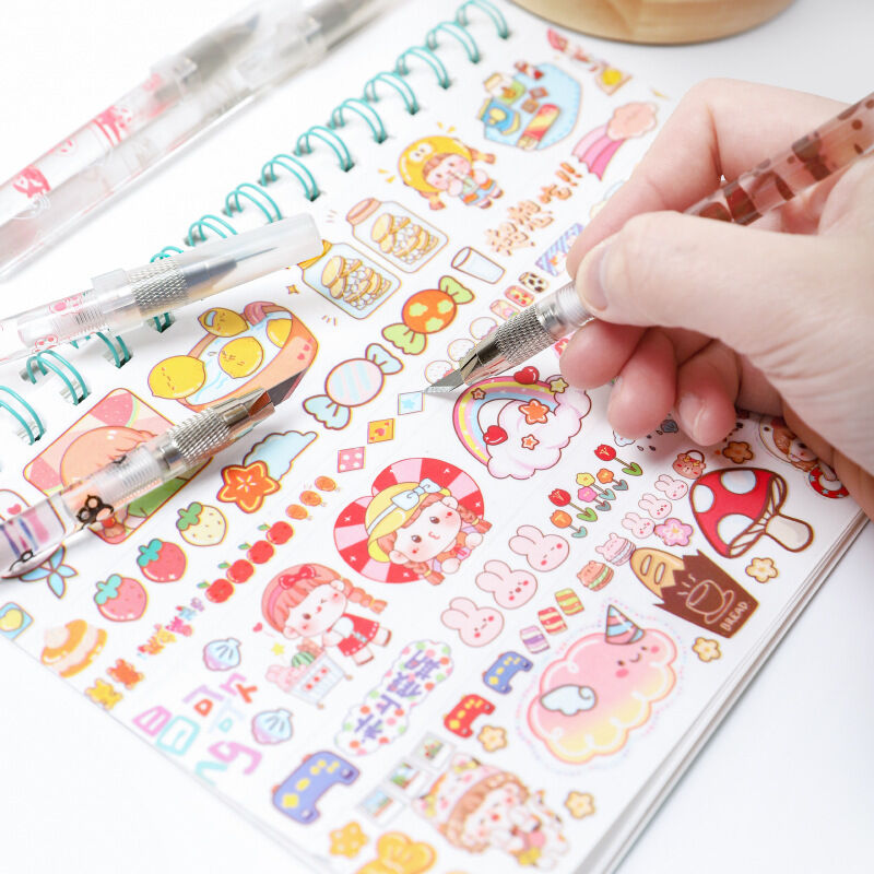 Bút dao unboxing , rọc cắt giấy , washi , sticker