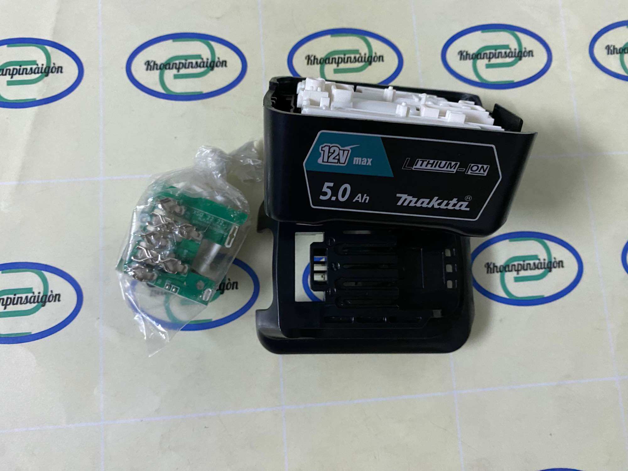 Vỏ makita 12Vmax đóng 6cell 18650 kèm mạch. chưa pin