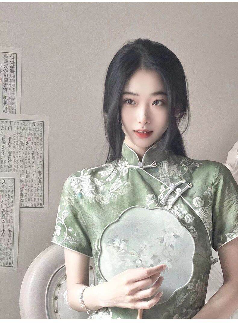 Đầm Sườn Xám Cách Tân Thượng Hải Dễ Thương Diệu Dàng Quyến rũ