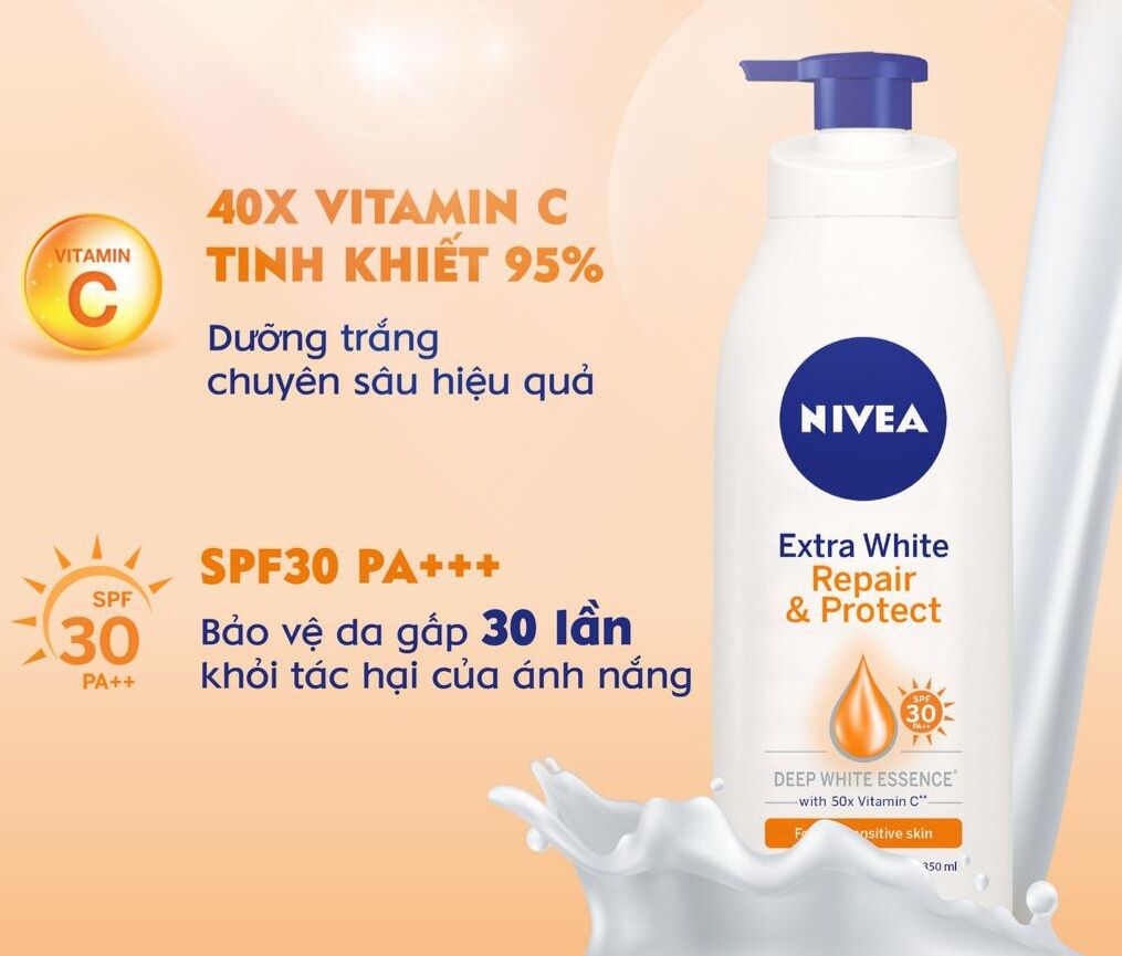 Sữa dưỡng thể trắng da NIVEA 350ml