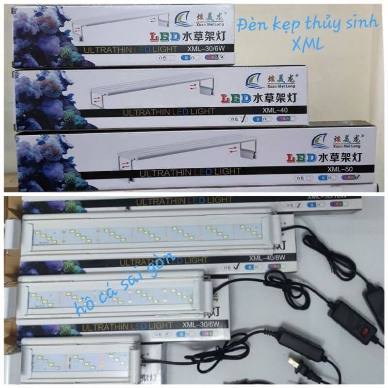 Đèn kẹp xml chơi thuỷ sinh 30cm đến 60cm
