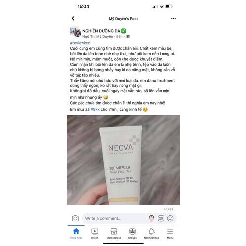 [Cam kết chính hãng] Kem chống nắng NeoVa