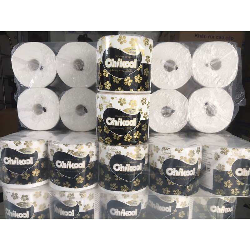COMBO 2 LỐC 10 CUỘN CÓ LÕI CAO CẤP CHIKOOL - GIẤY LỤA 4 LỚP- MỀM MỊN VÀ DAI