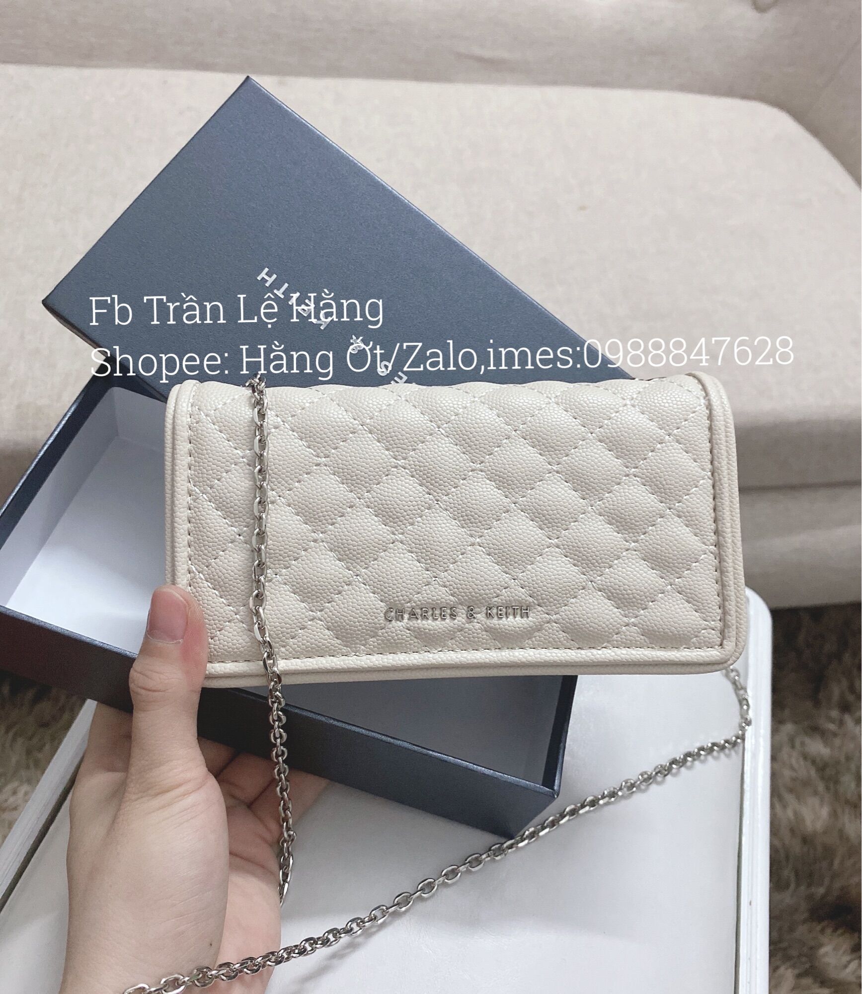 Túi chữ N da hạt size mini 16cm