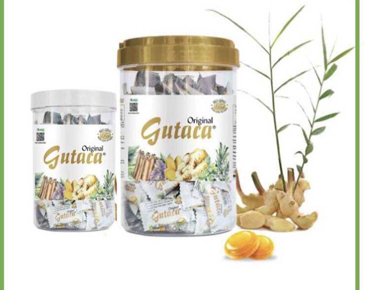 Kẹo Gừng GUTACA Original Hộp 100 200 viên - Làm ấm bụng, hỗ trợ tiêu hoá