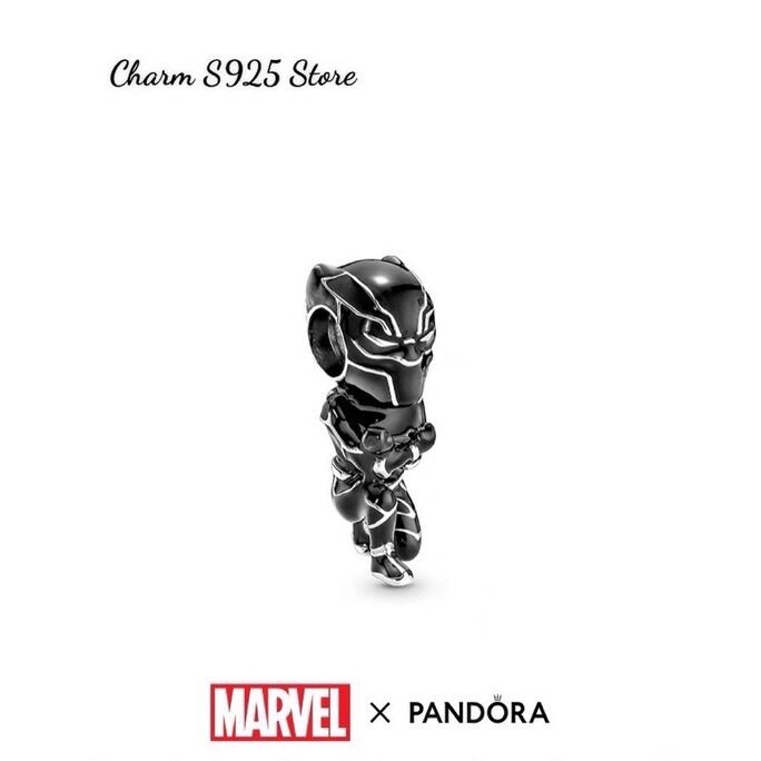 CHARM PAN ALE MARVEL THE EVENGERS BLACK PANTHER BẠC S925