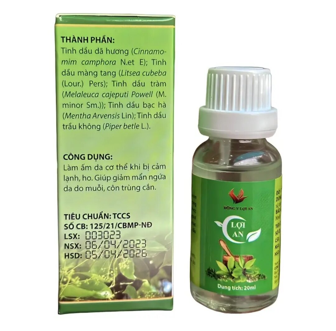 Tinh dầu Lợi An bôi ho,khò khè sổ mũi cho trẻ nhỏ