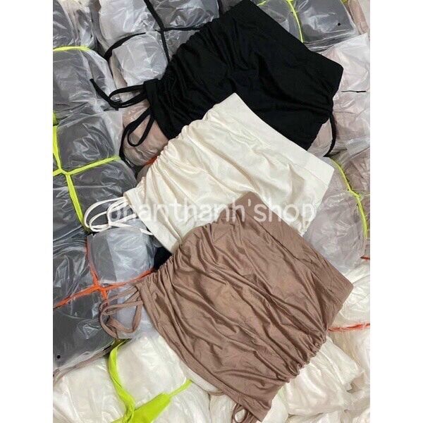 quần giả váy váy rút dây 2 bên eo