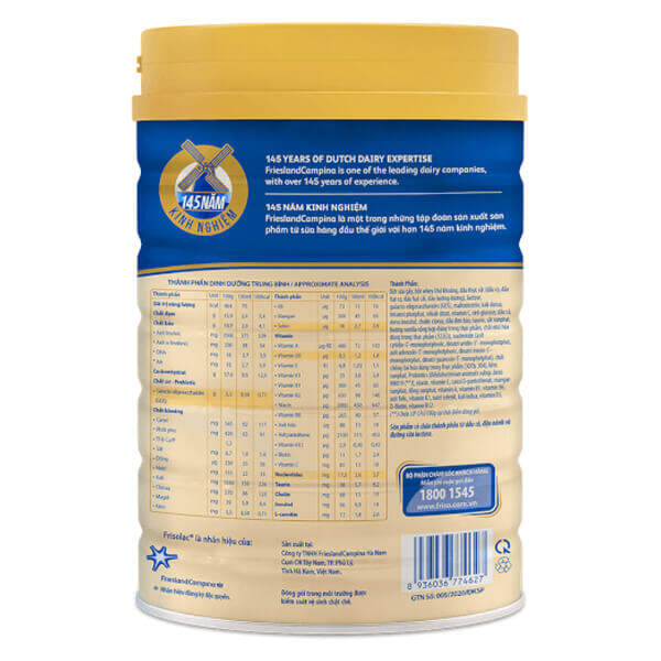 Sữa Frisolac Gold số 3 850g (1 - 2 tuổi)
