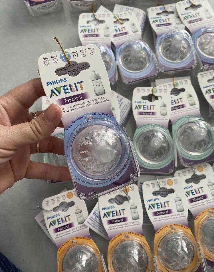 Núm ty Philips Avent mẫu mới size 1 2 3 4 Y cut