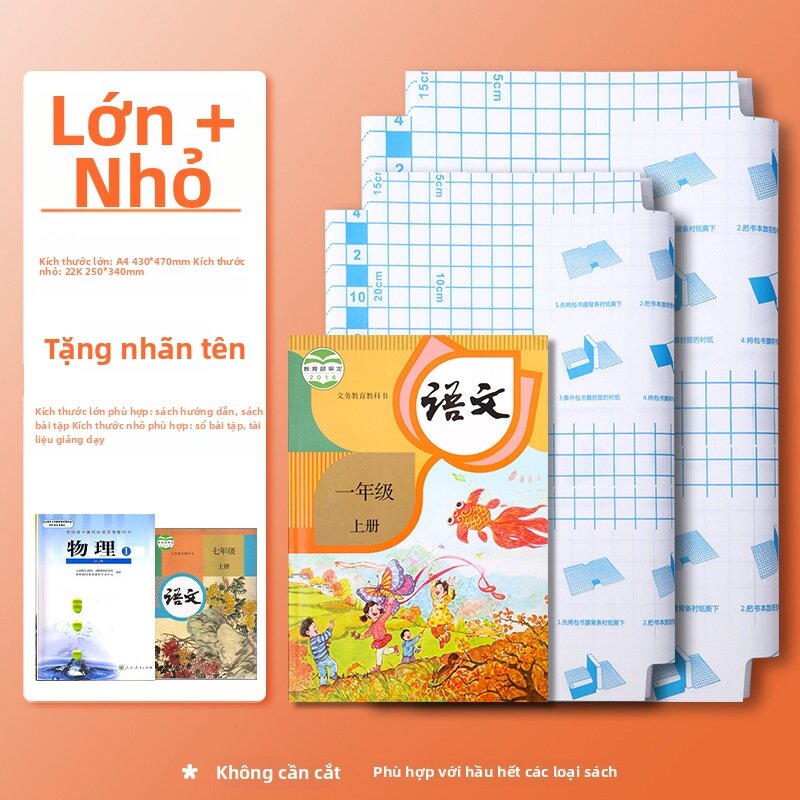 Bìa Sách Đa Năng Mờ Trong Suốt Dán Chống Nước