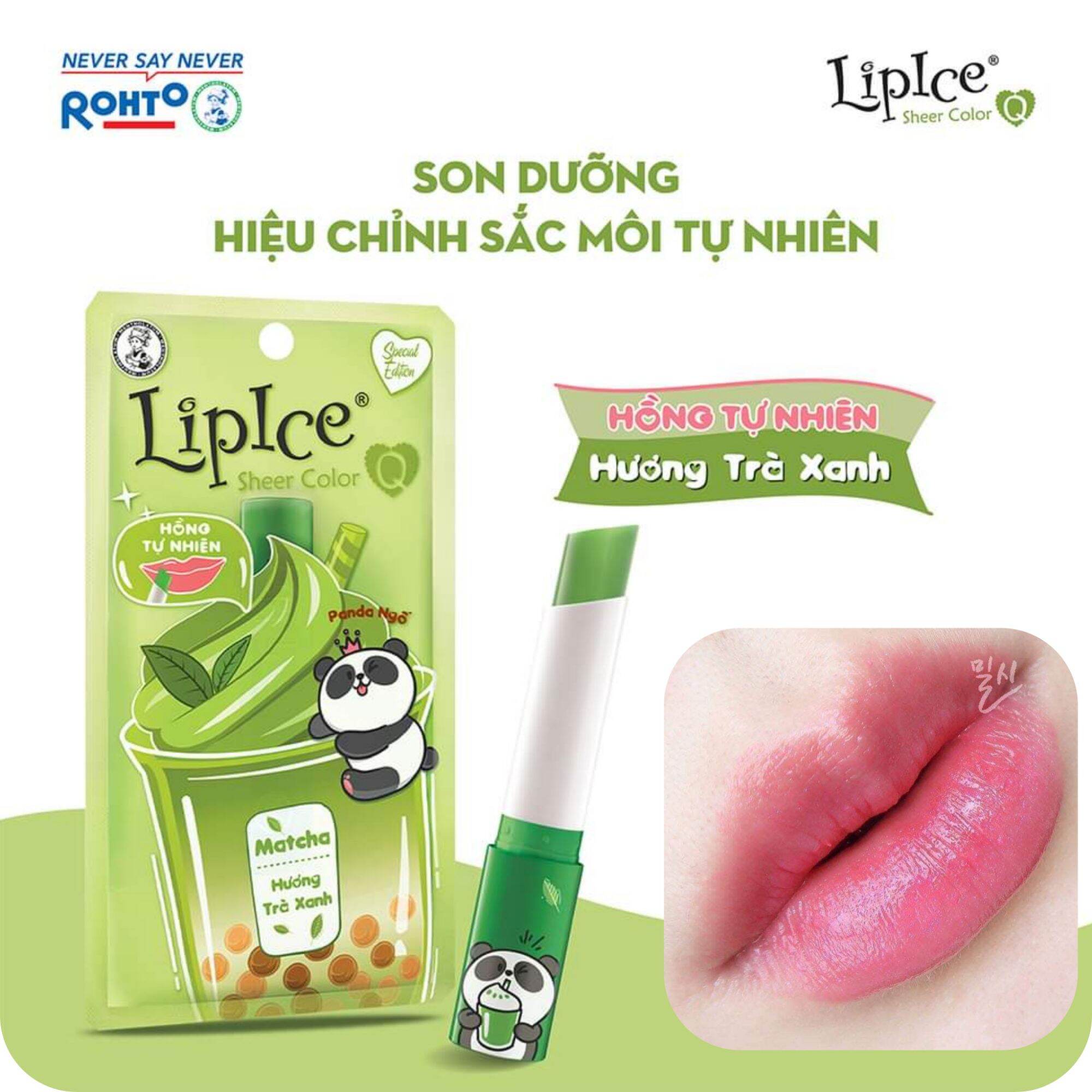 [ MẪU MỚI ] Son Dưỡng Hiệu Chỉnh Sắc Môi Tự Nhiên Lipice Sheer Color Q - ( thỏ 7 màu, trà xanh, socola, trà sữa, dâu )