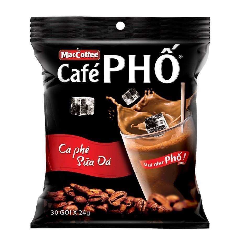 Bịch 30 gói cà phê phố sữa đá 24g*30 gói
