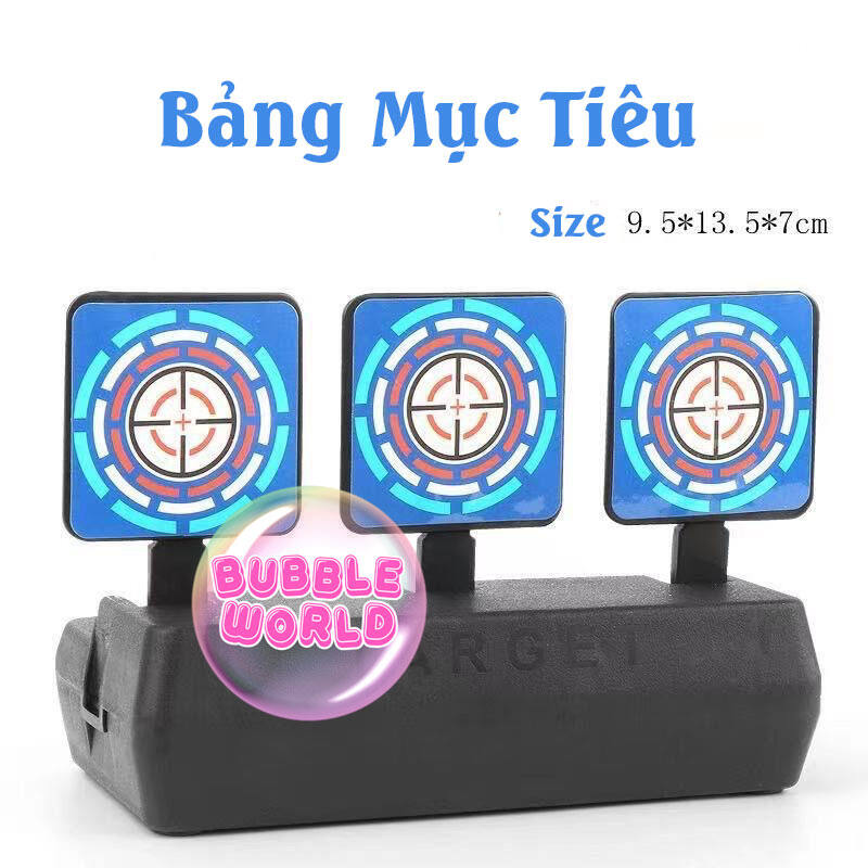 Bia tập bắn đồ chơi 3 mục tiêu, đồ dùng tập luyện ngắm bắn