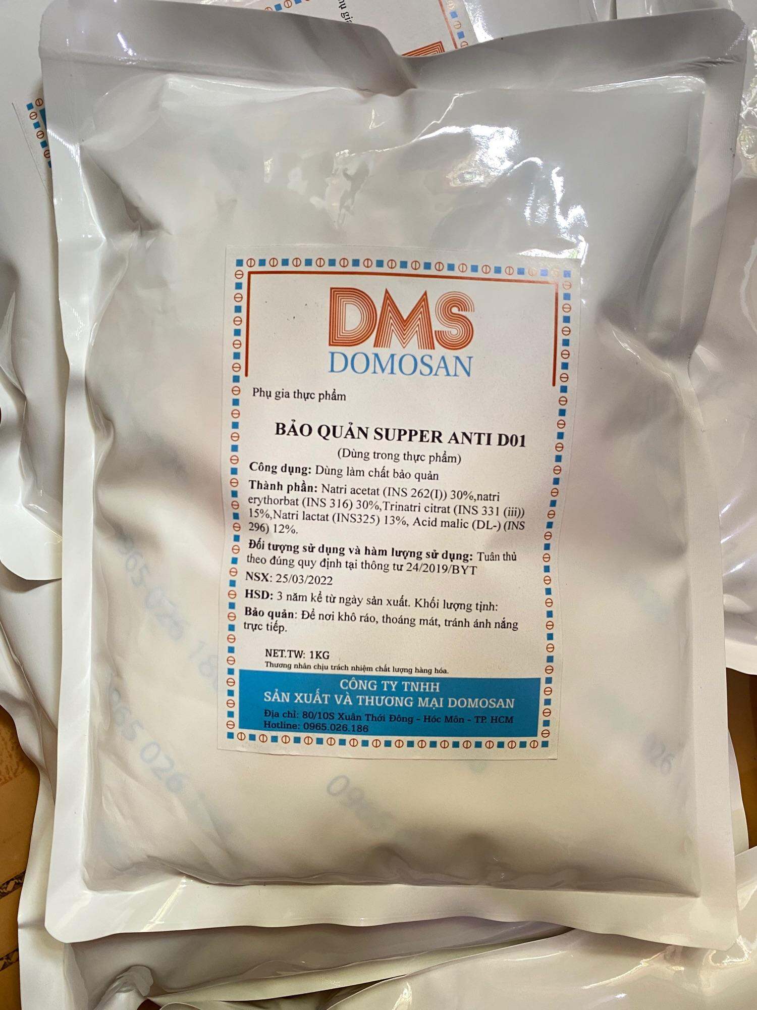 1kg Chất bảo quản cho sản phẩm từ thịt, cá và hầu hết sản phẩm khác SUPPER ANTI D01