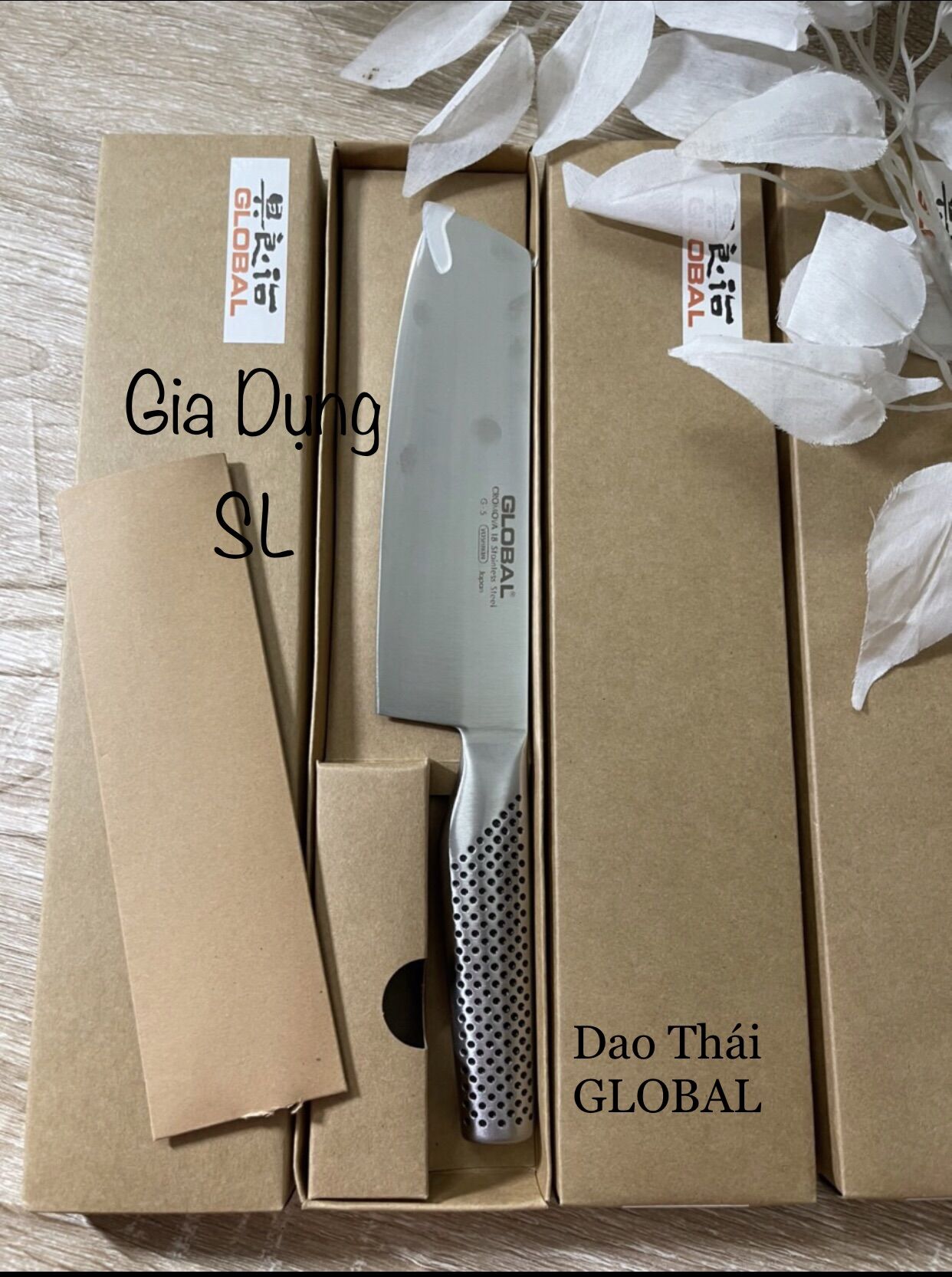 Bộ dao nhà bếp đẳng cấp global nhật bản.dao thái vuông-g5 dao thái nhọn-g2 bộ dao chuyên thái lọc thịt thép không gỉ cromova 18 siêu sắc bén dụng cụ nhà bếp-dao nấu bếp-dao nhật bãi.siêu thị m&b