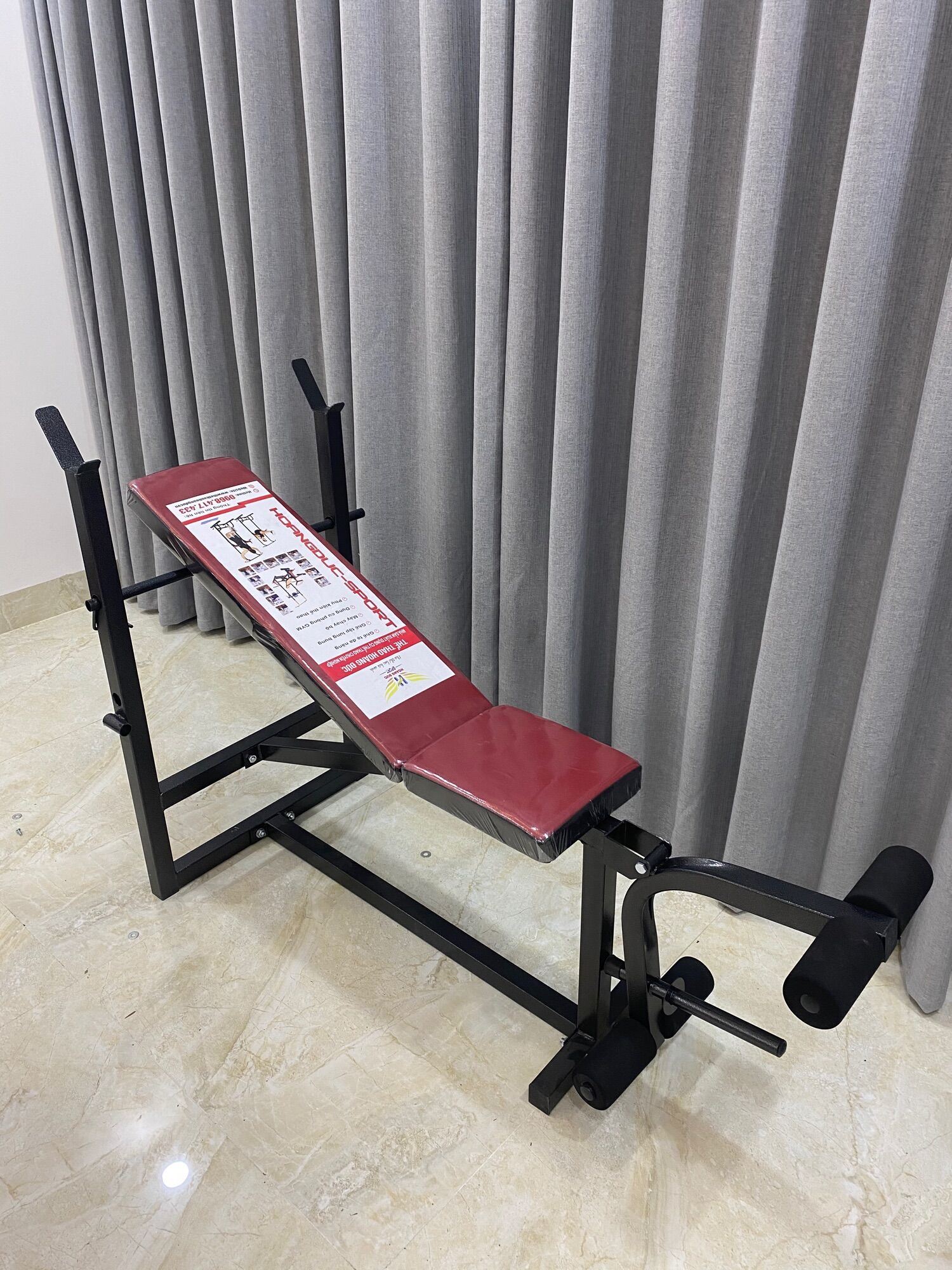 Ghế tập tạ đơn xuki HOÀNG ĐỨC không ép