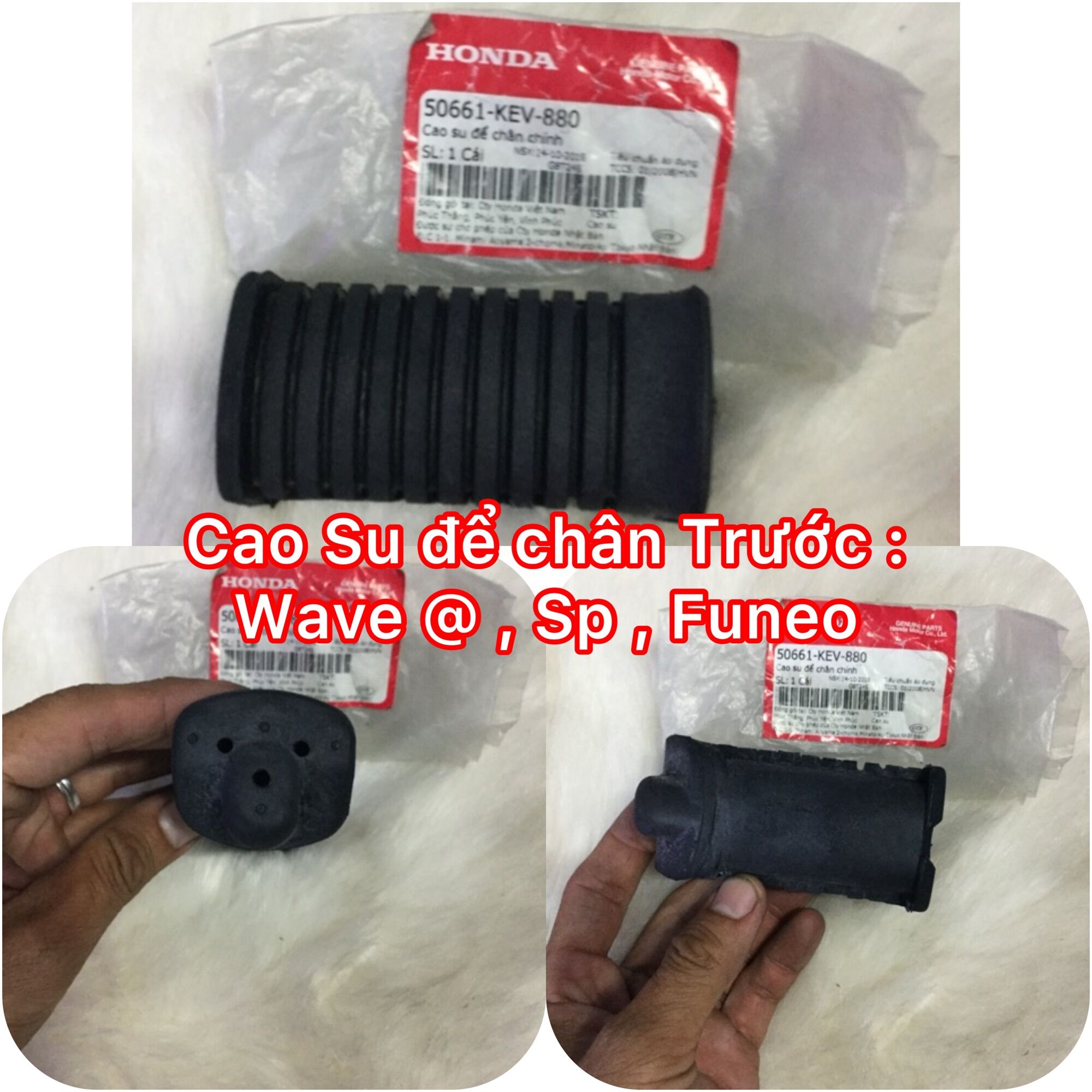 Cao su gác chân trước : wave 110 thái , fu 1