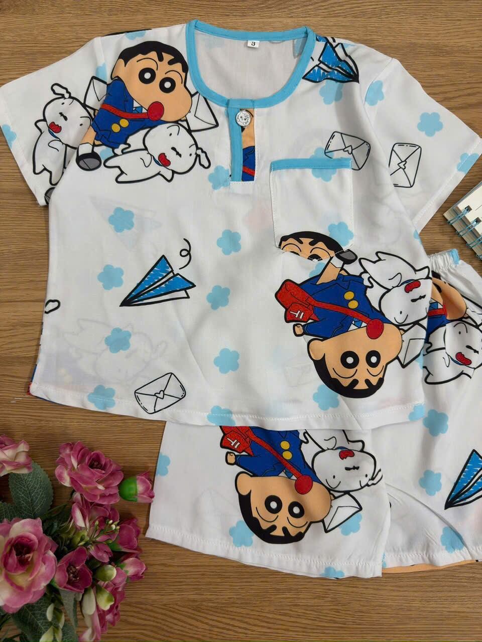 Đồ bộ tole bé trai siêu xinh size lớn với họa tiết hoạt hình, quần áo trẻ em, đồ ngủ bé trai.