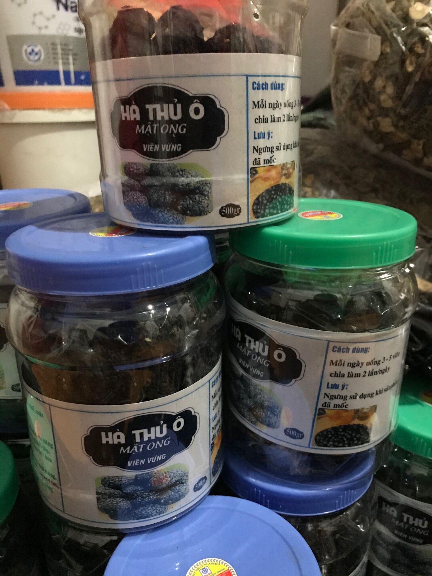 Viên hà thủ ô viên mật ong mè đen