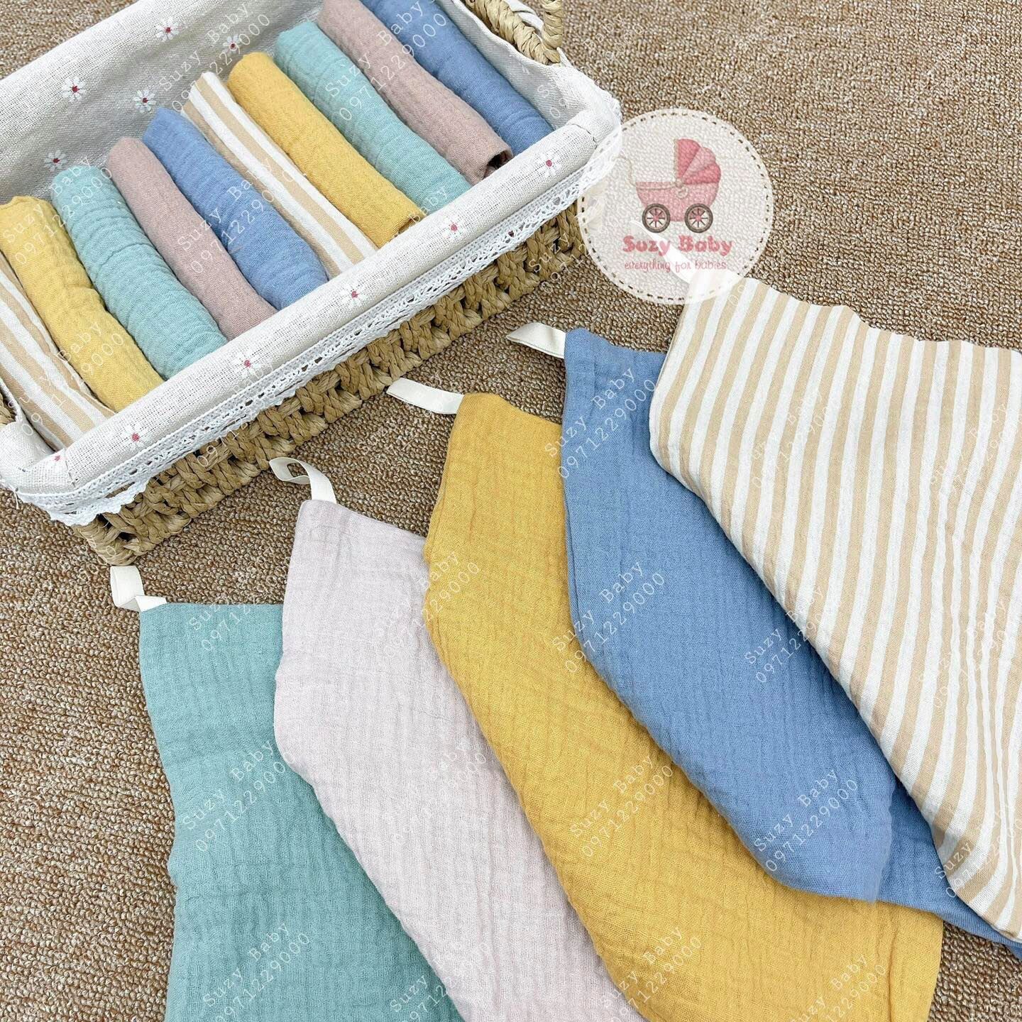 SET 5 KHĂN SỮA ORGANIC 4 LỚP MUSLIN TREE