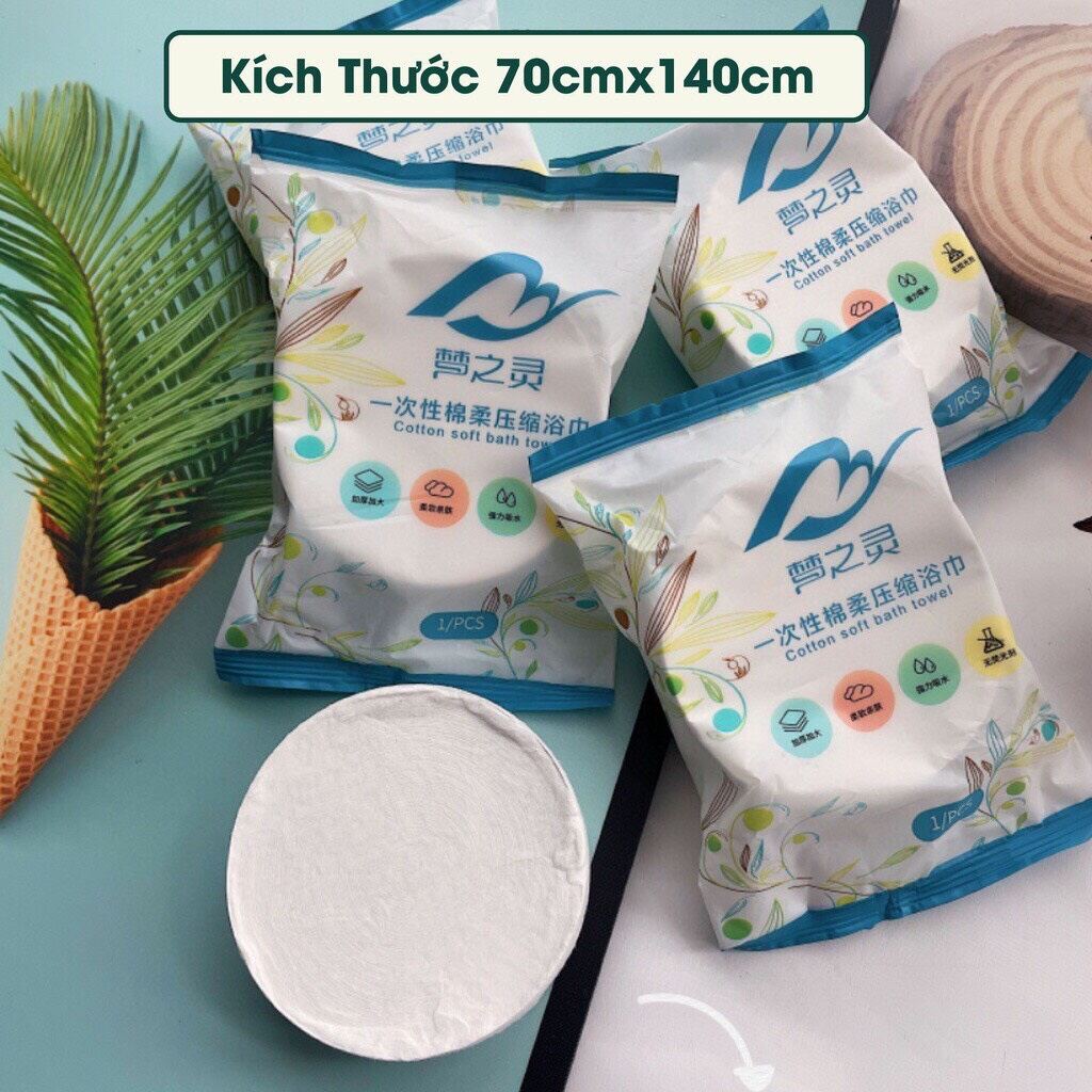 Combo 3 khăn tắm dạng nén du lịch (140x70)
