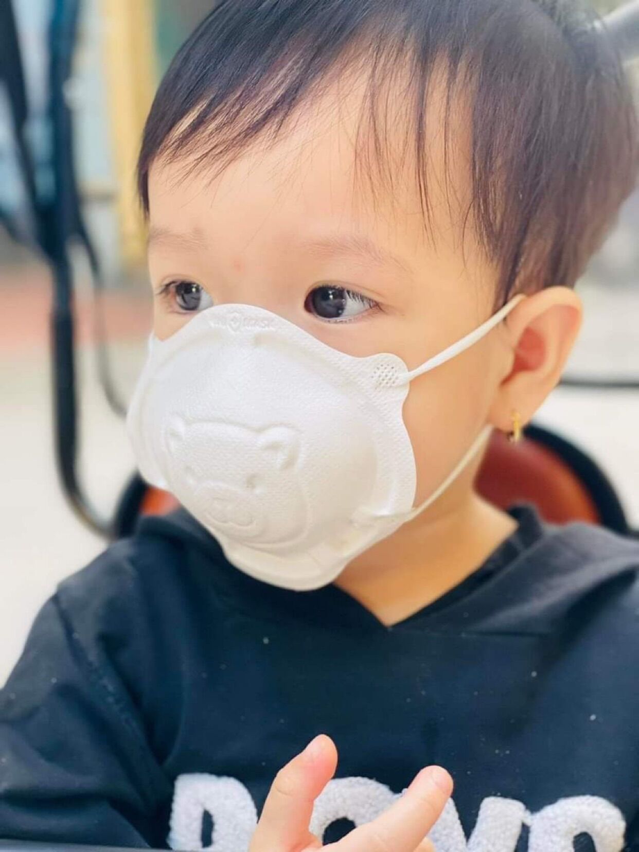 Sỉ thùng 36 chiếc khẩu trang gấu Uni Mask cho bé (mẫu mới túi zip đẹp)