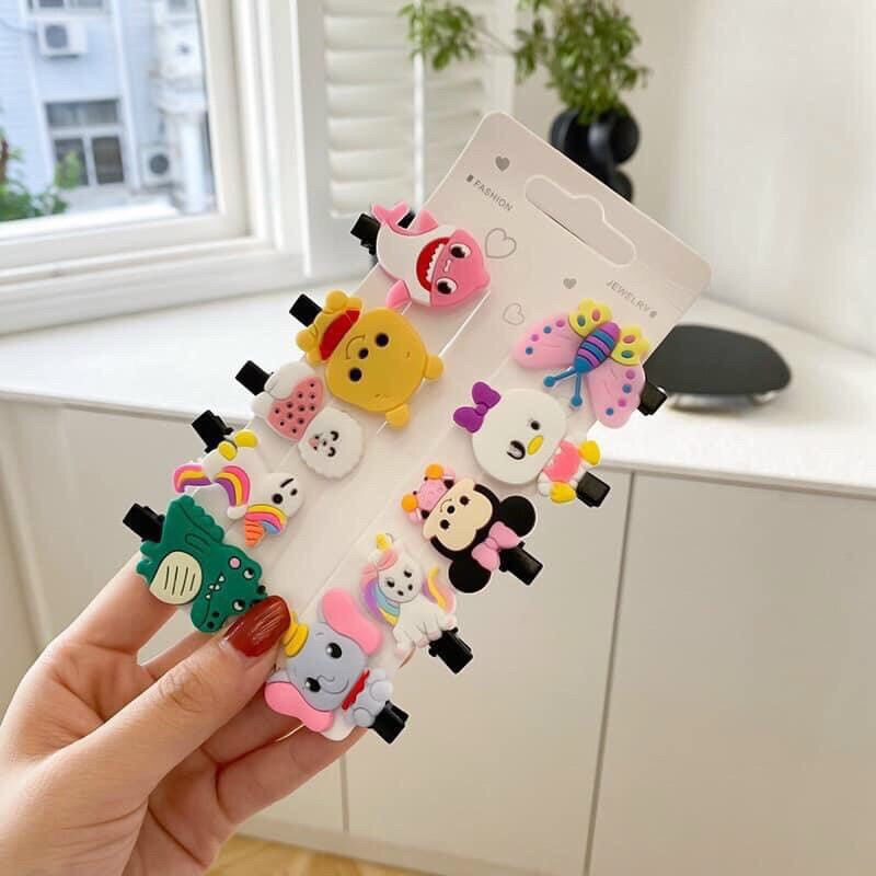 Set 10 kẹp mái nhựa cho bé