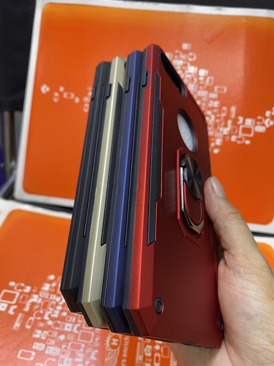 Ốp lưng IPhone 7plus/8plus  màu chống sốc có iring