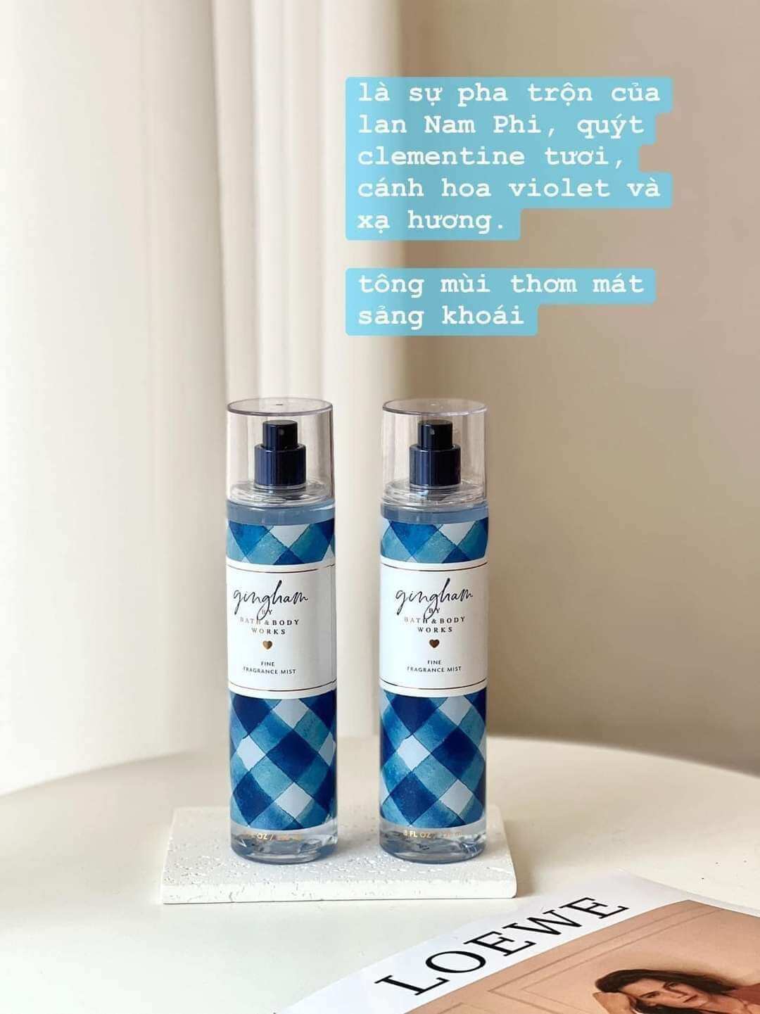 Xịt thơm Body Mist Gingham Bbw 236ml