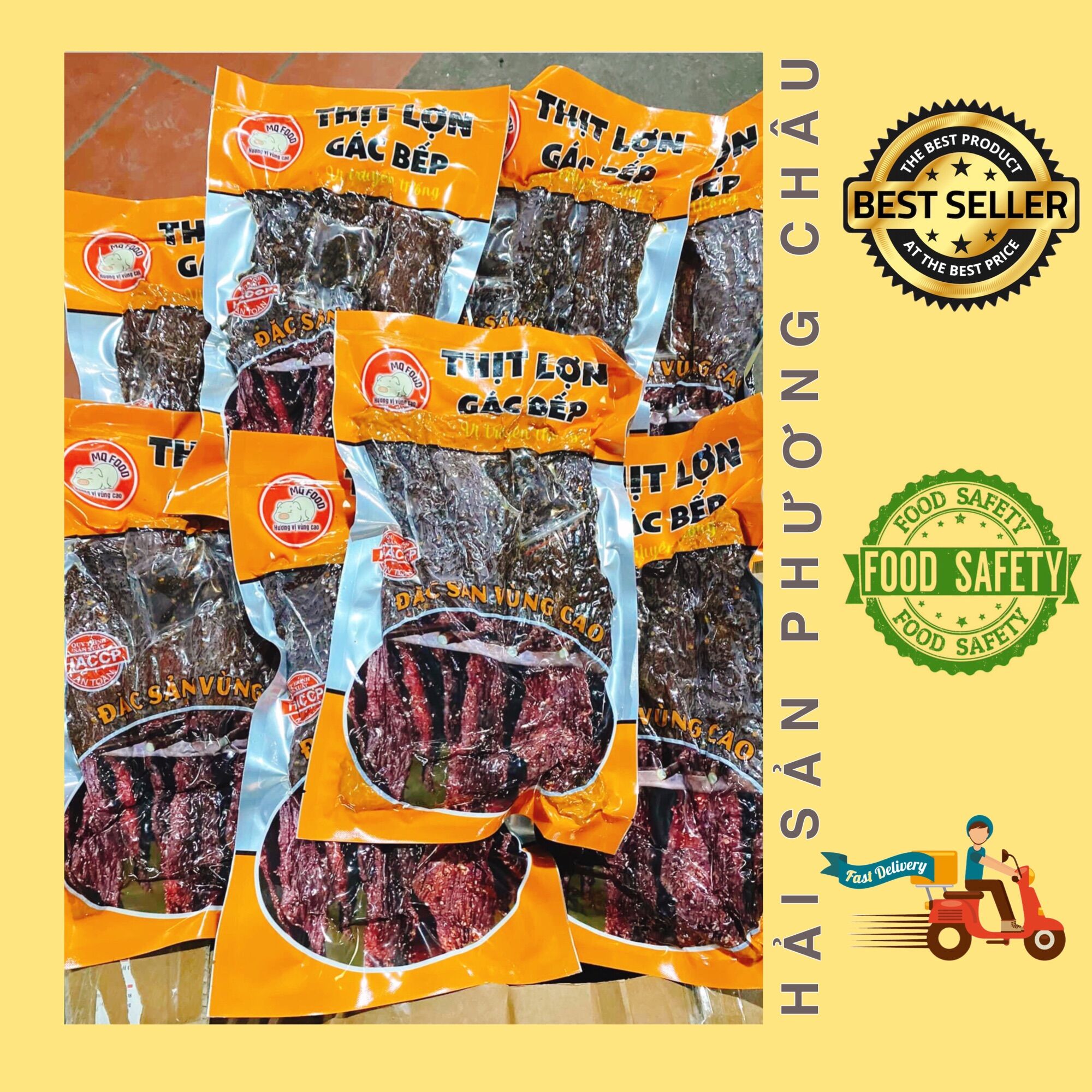 Thịt lợn gác bếp Tây Bắc thơm ngon chất lượng ăn vặt 500g