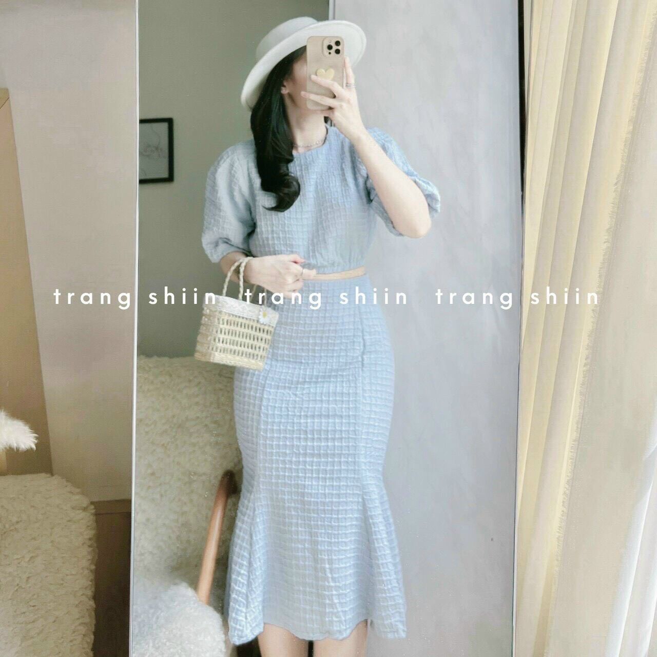 SÉT ÁO CROPTOP XỐP CHÂN VÁY ĐUÔI CÁ