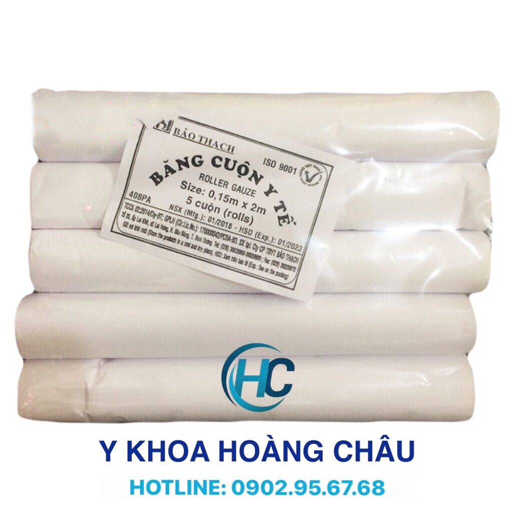 Băng cuộn y tế bảo thạch, túi 5 cuộn