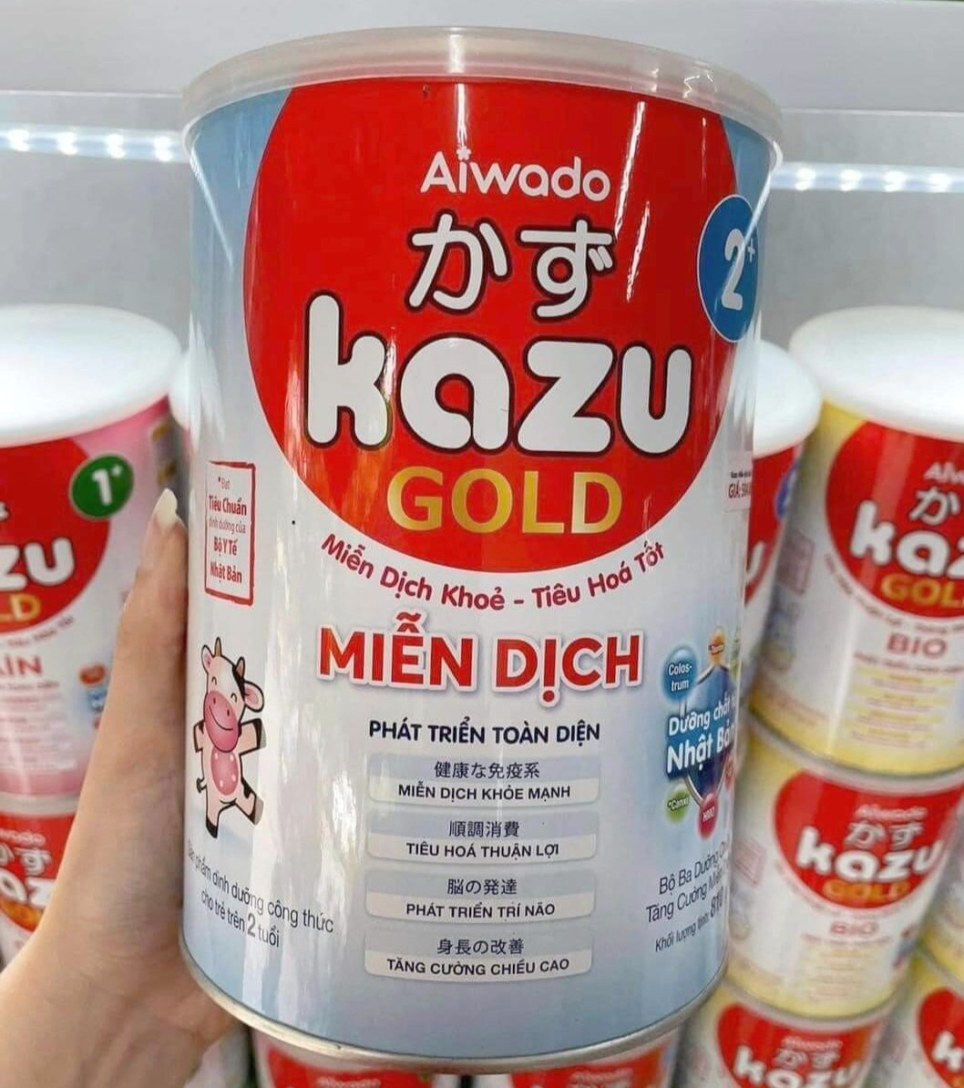 Sữa bột KAZU MIỄN DỊCH GOLD 2+ 810g (Date mới)