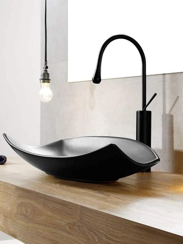 Lavabo để bàn nghệ thuật ( màu đen, kt 60x35)
