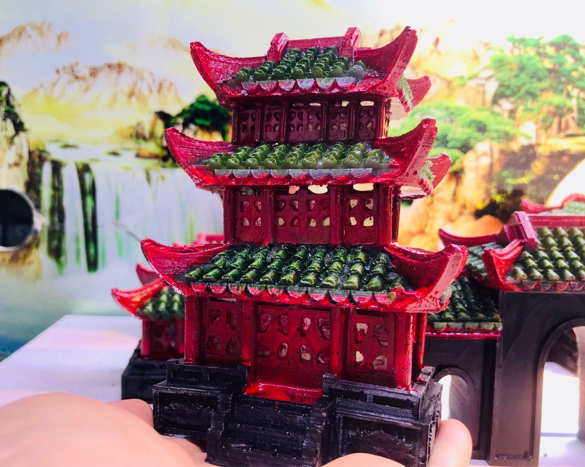 Tháp tiểu cảnh - trang trí non bộ, bán cạn, bonsai