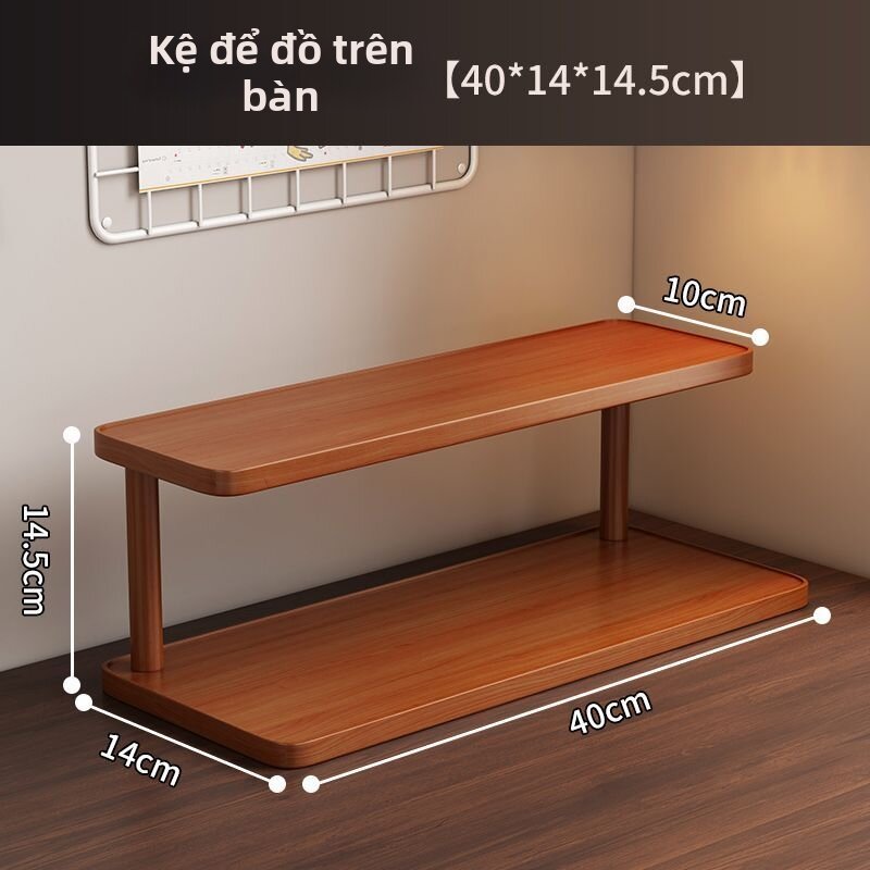 Kệ Lưu Trữ Bàn Gỗ Thật Đôi Tầng