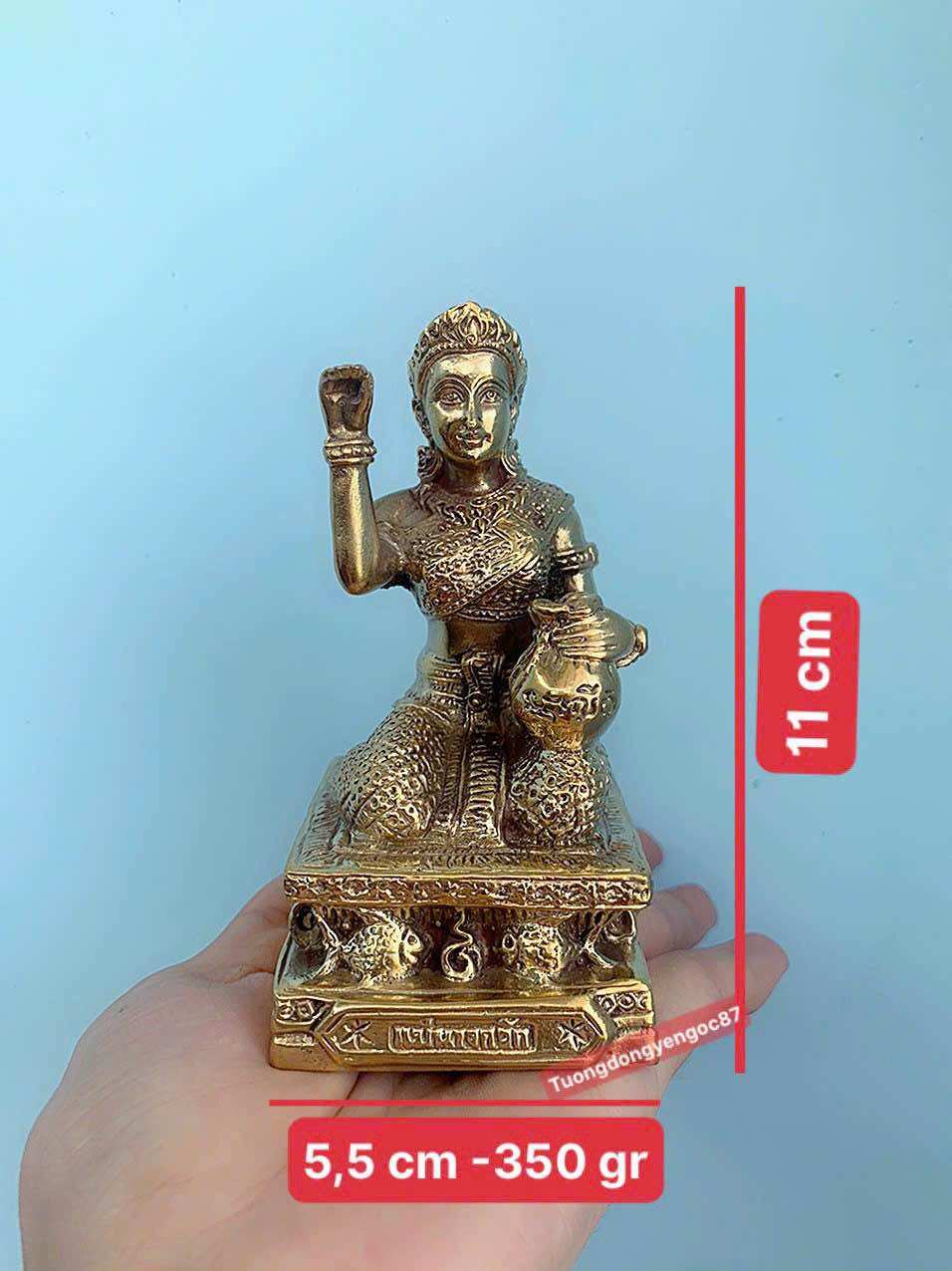 Tượng đồng nàng ngoắc cao 11 cm