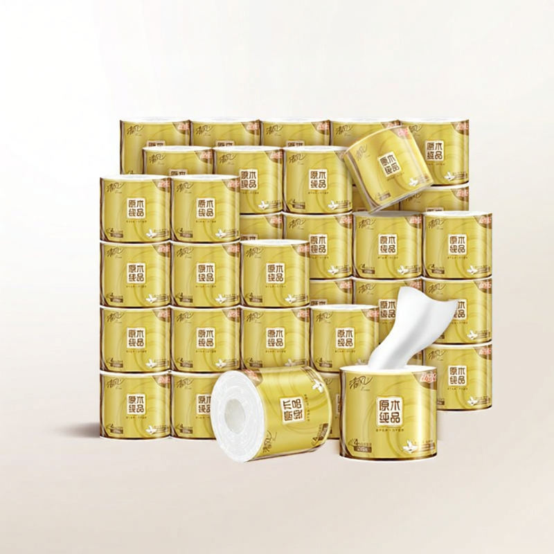 Home Use 4 Layers Cost-effective Toilet Paper 54 Rolls