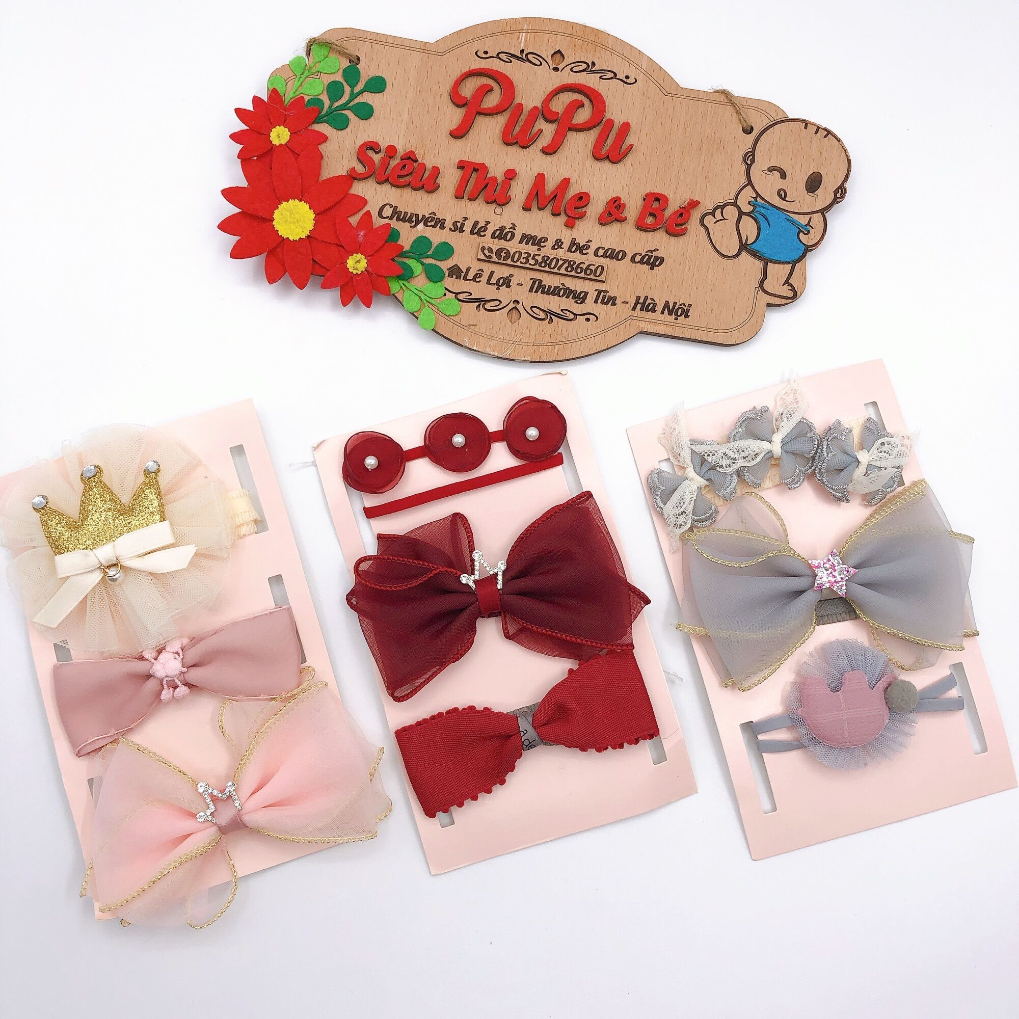 Set 3 chiếc băng đô dễ thương cho bé