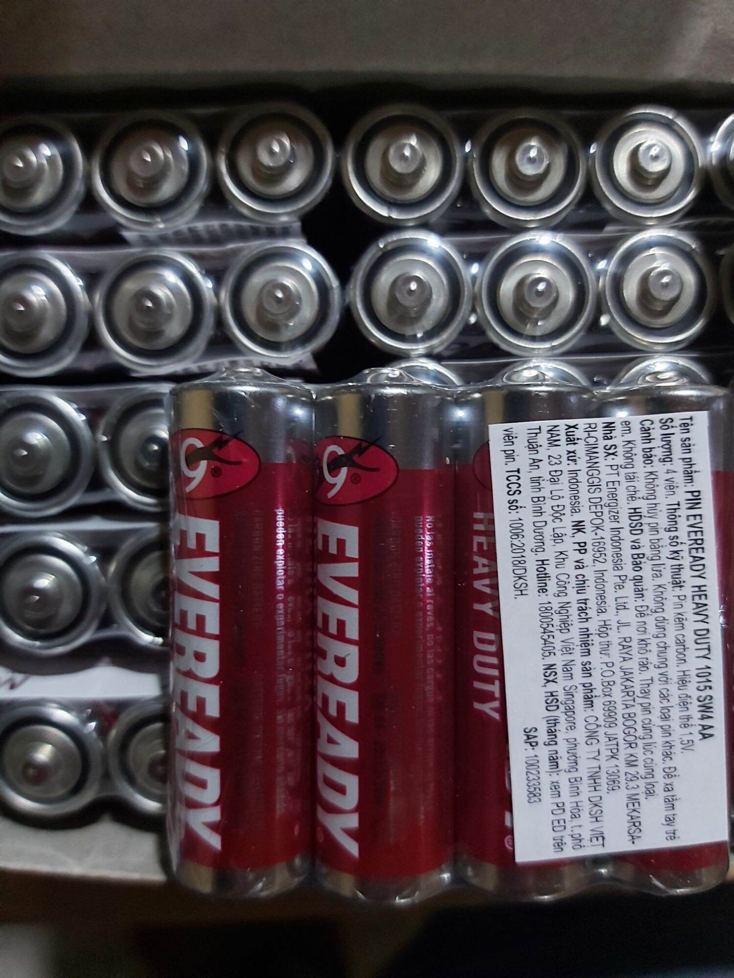 PIN EVEREADY HEAVY DUTY 1015 SW4 AA (2A) Vỉ 4 viên