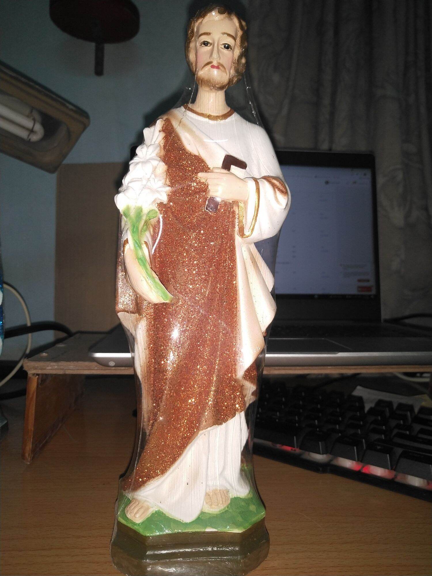 Tượng Thánh cả Giuse (kim tuyến) 30cm