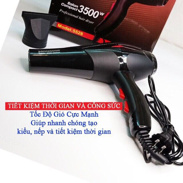 Máy sấy tóc nóng lạnh 2 chiều kèm đầu thổi mạnh