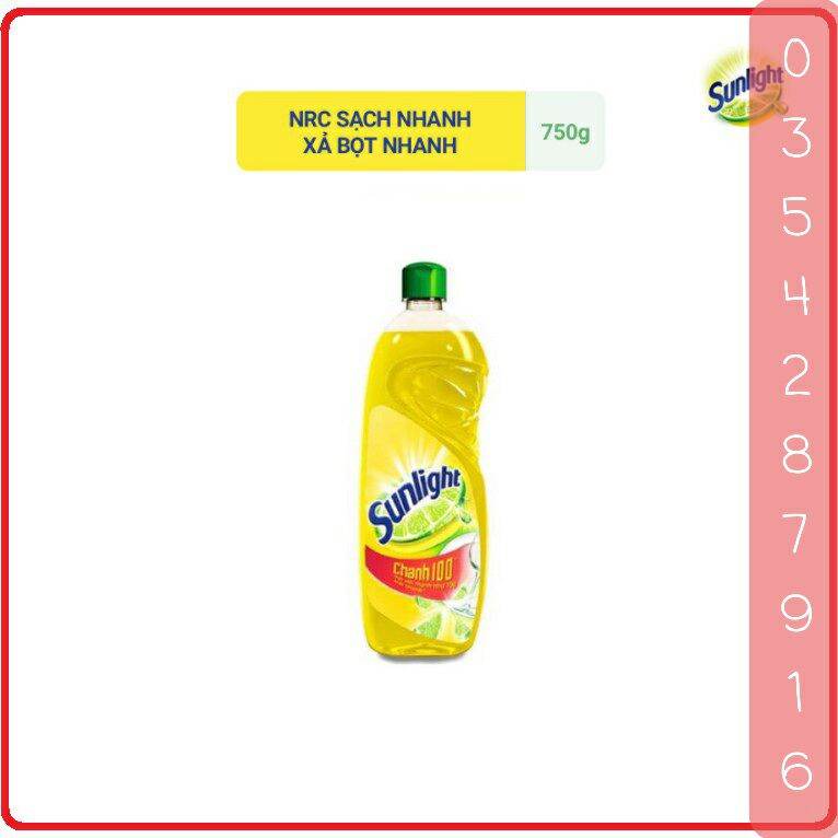 Nước rửa chén sunlight 750g hương chanh
