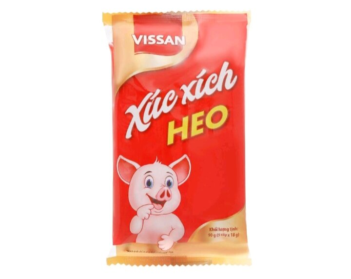 1 gói xúc xích heo tiệt trùng vissan 90g