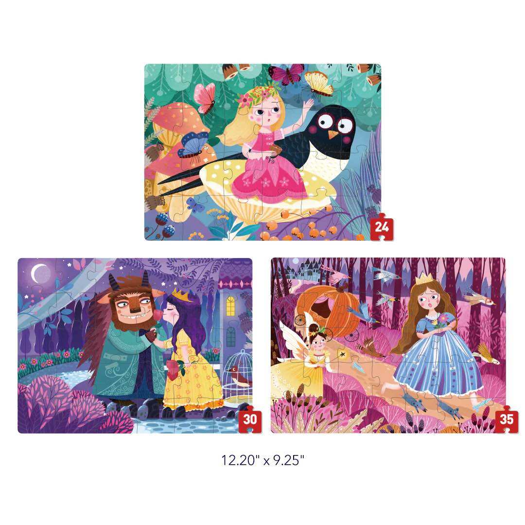 Ghép hình Level Up Puzzle Mideer - Level 3: Princesses (24-53 mảnh ghép)