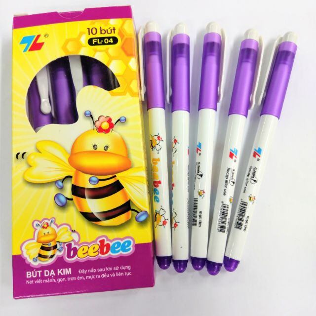 Bút dạ kim bebe Thiên Long màu tim-hộp 10 chiếc