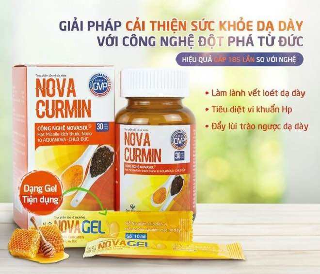 NOVA CURMIN - Hỗ Trợ Điều Trị Và Giảm Nguy Cơ Viêm Loét Dạ Dày Tá Tràng