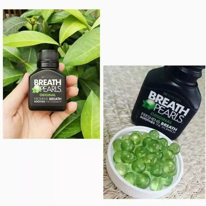 Breath Pearls Úc thơm miệng 50 viên